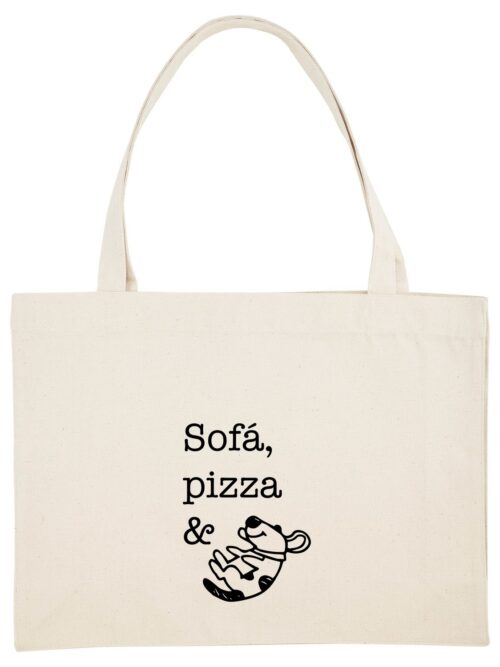 Sofá, pizza & perris