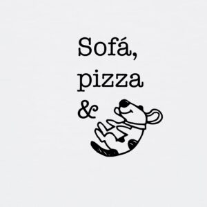 Sofá, pizza & perris