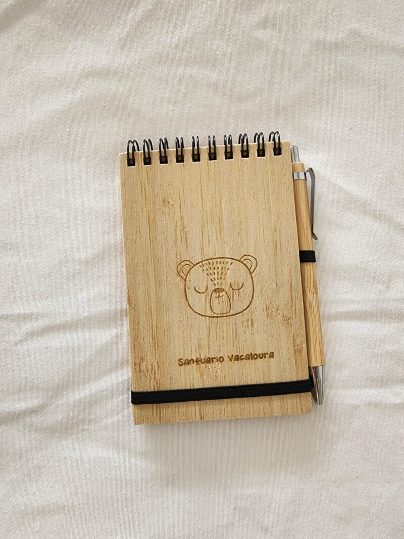 Caderno con bolígrafo oso
