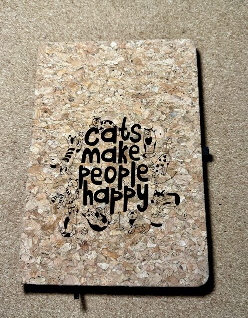 Caderno cortiza Cats make people happy