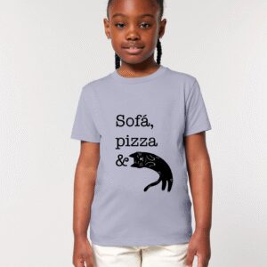 Sofá, pizza & gato