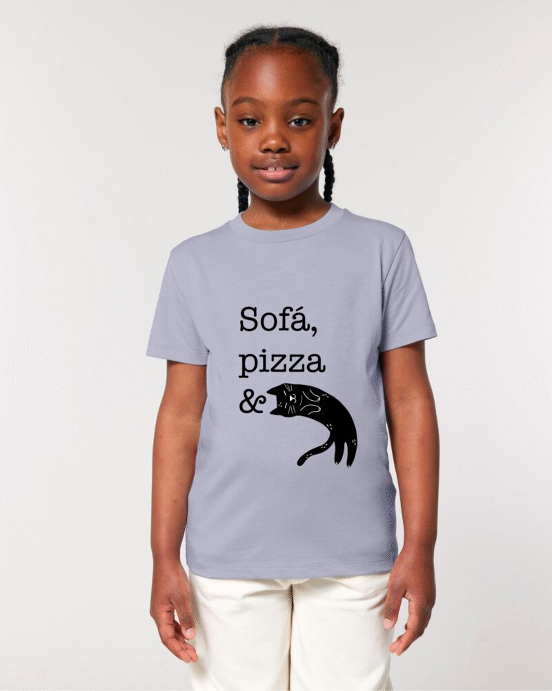 Sofá, pizza & gato