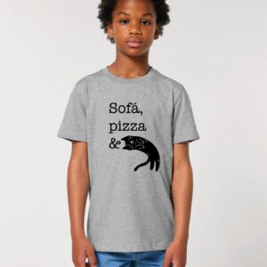 Sofá, pizza & gato