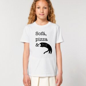 Sofá, pizza & gato