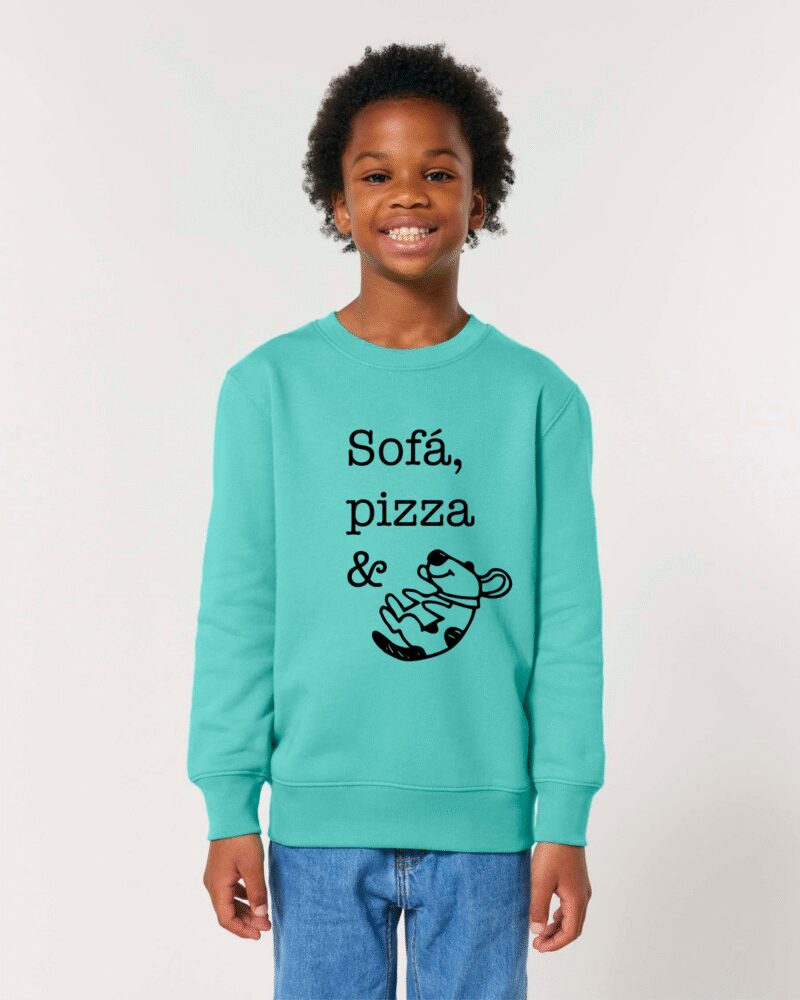 Sofá, pizza & can