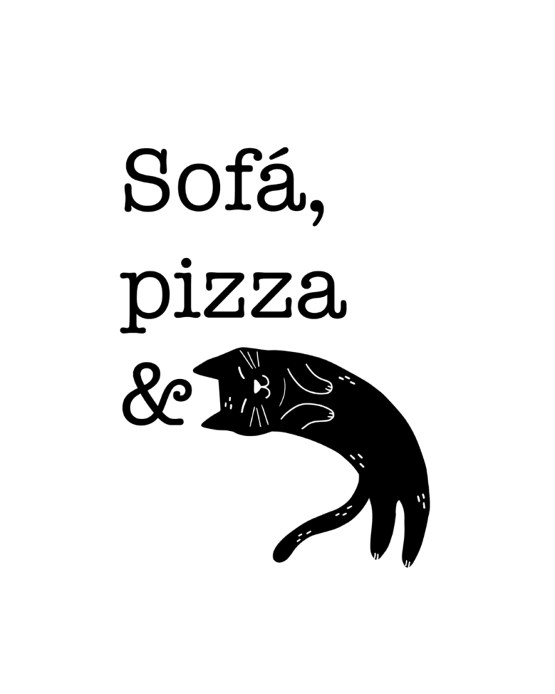 Sofá, Pizza & Gatos